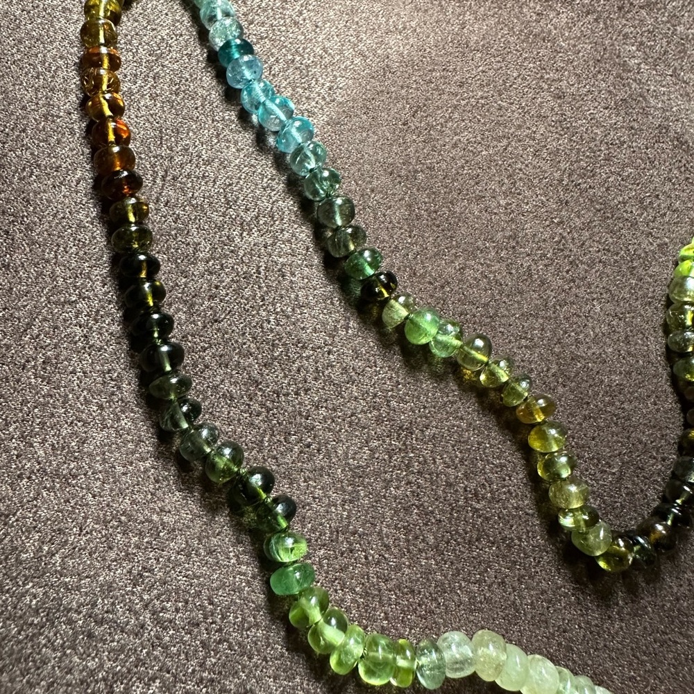 Encirkled Jewelry Mini Camo Gemstone and 14k Necklace 21 in - Picture 3 of 9